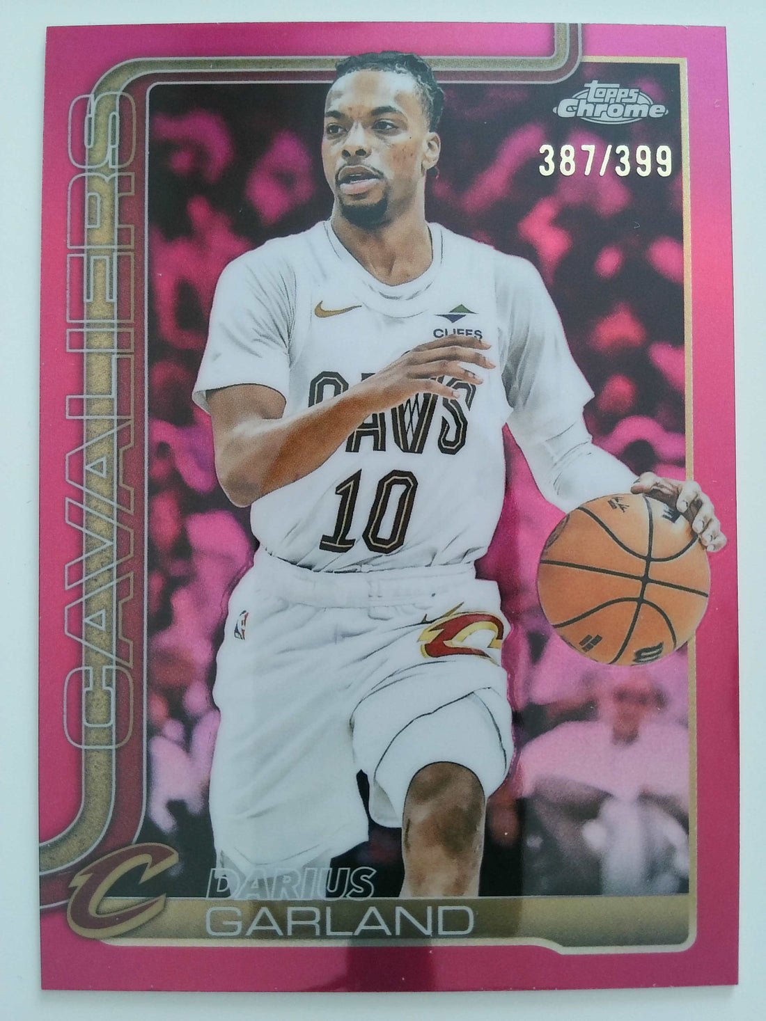 2025-26 Topps Chrome Basketball Magenta Refractor 387/399 Darius Garland #76