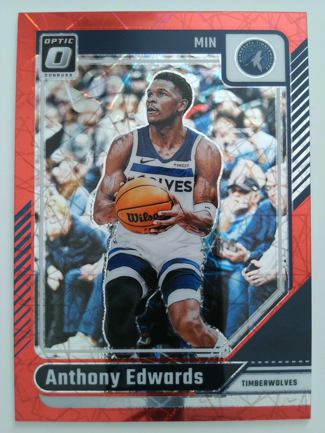 2024-25 Donruss Optic Red Velocity 107/299 Anthony Edwards #31