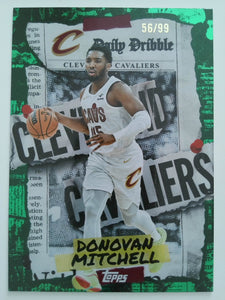 2025-26 Topps Basketball The Daily Dribble Green Rainbow 56/99 Donovan Mitchell #DD-8