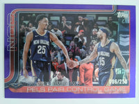 2025-26 Topps Basketball Purple 006/250 Won't Bow Down #299