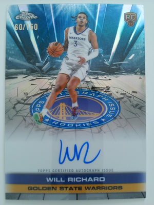 2025-26 Topps Chrome Sapphire Autograph Issue Rookies Blue Refractor 60/150 Will Richard #TAIR-WIR RC