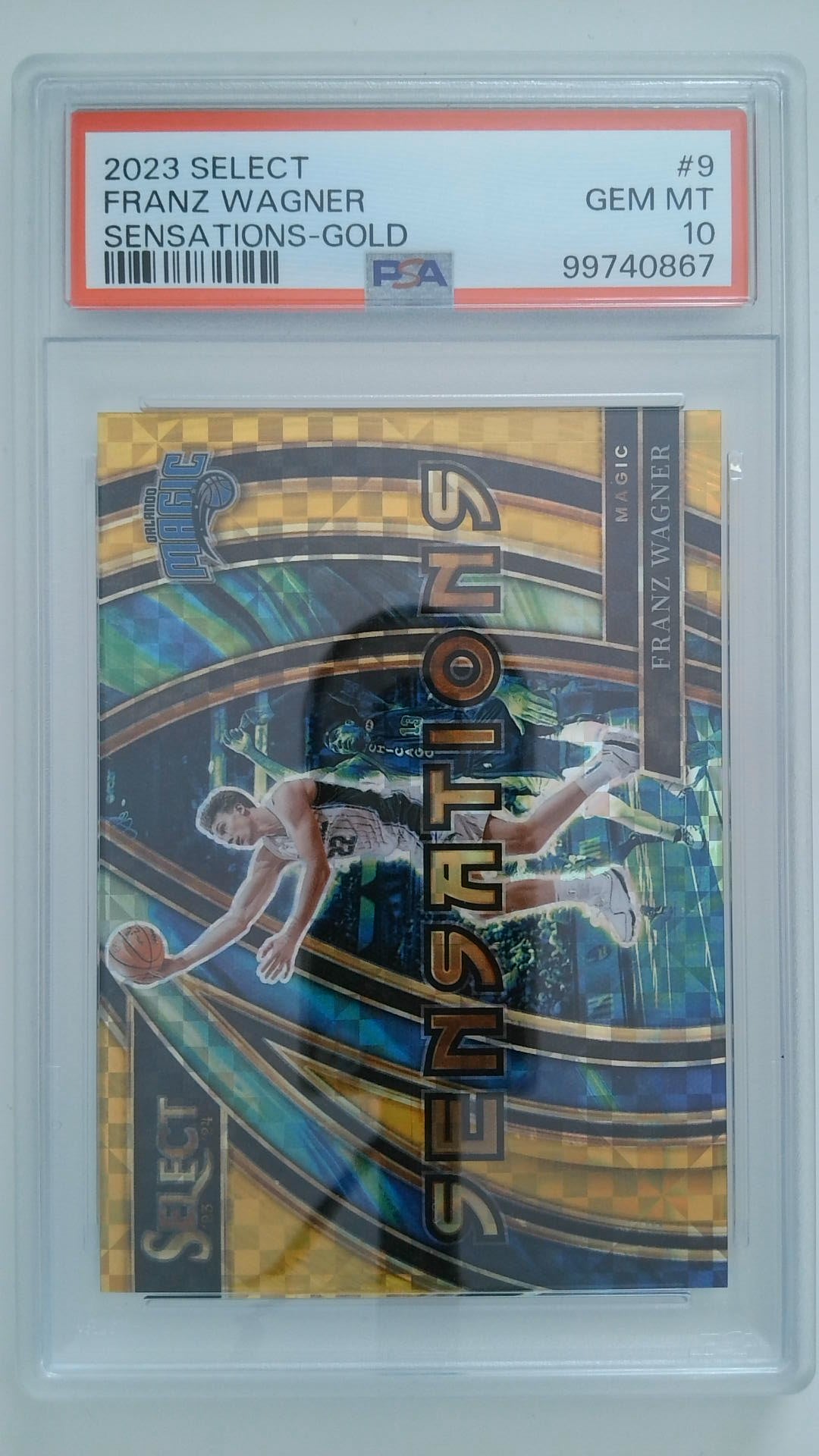 2023 Select Sensations-Gold 10/10 Franz Wagner #9 PSA 10