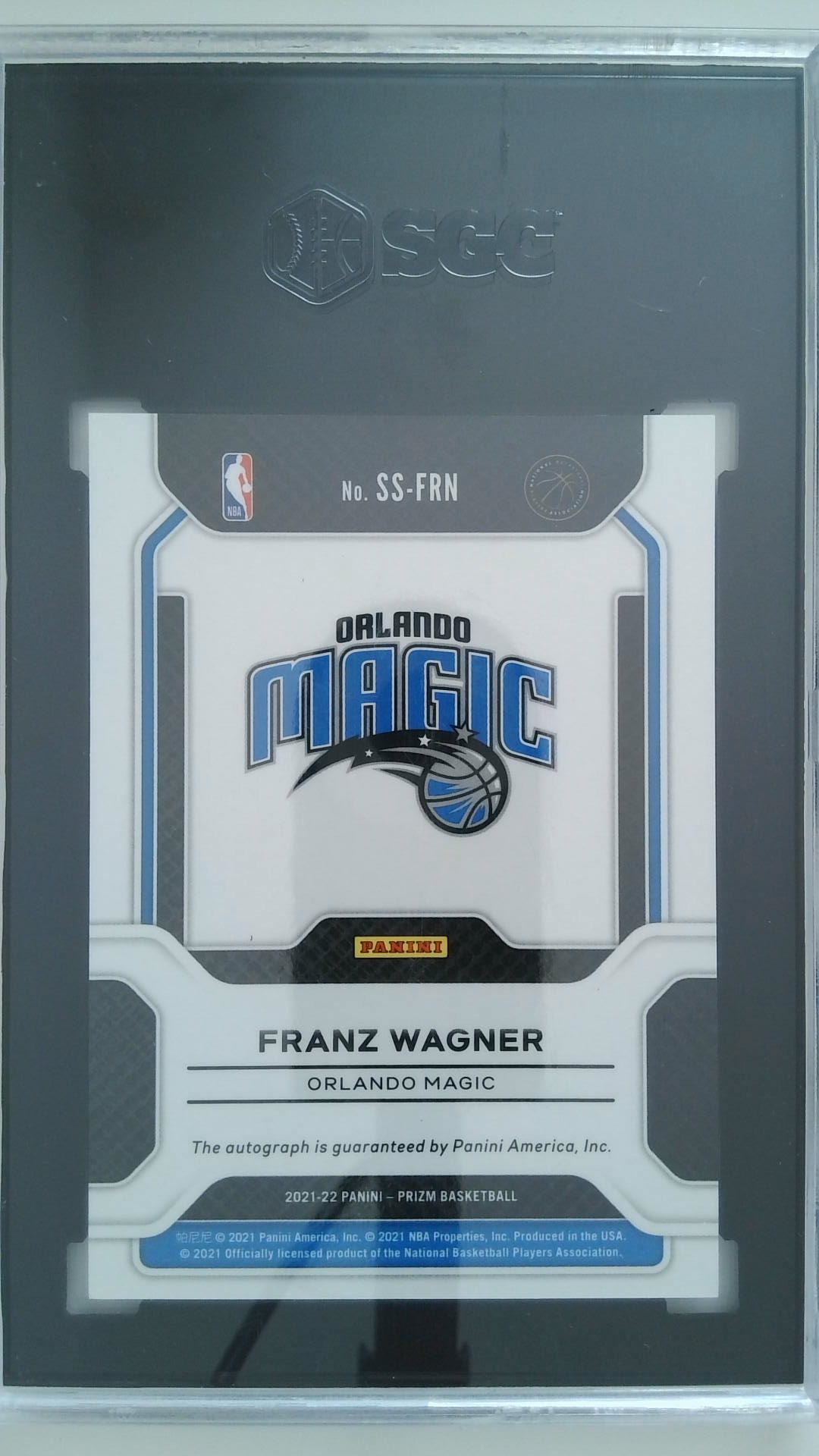 2021-22 Panini Prizm Sensational Signatures Franz Wagner #SS-FRN RC SGC 10/10