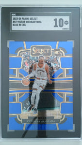 2023-24 Panini Select Blue Retail Victor Wembanyama #87 RC SGC 10