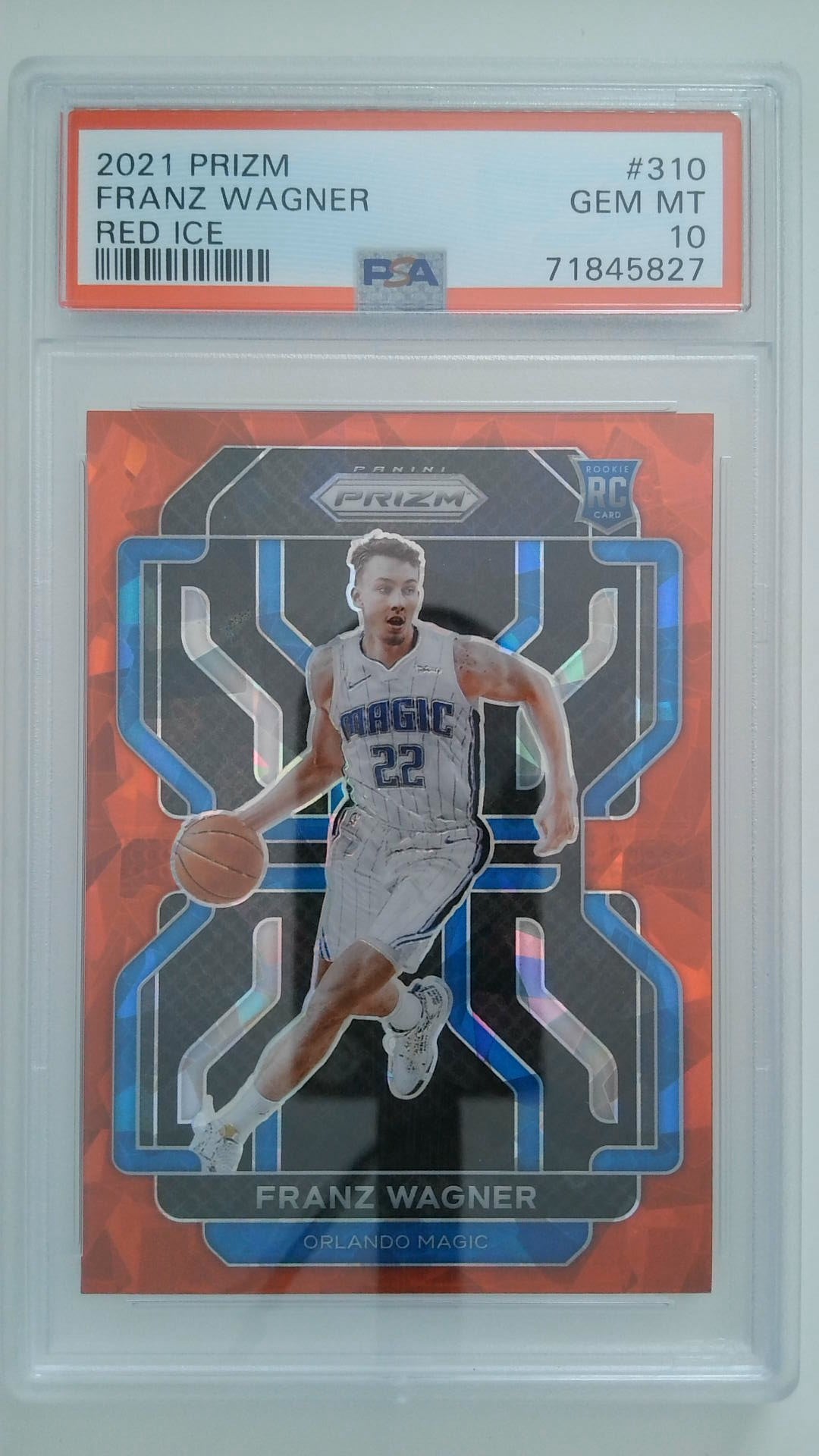 2021 Prizm Red Ice Franz Wagner #310 RC PSA 10
