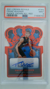 2021 Crown Royale Rookie Crown Au-Red 14/49 Franz Wagner #FWG PSA 9