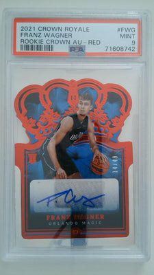 2021 Crown Royale Rookie Crown Au-Red 14/49 Franz Wagner #FWG PSA 9