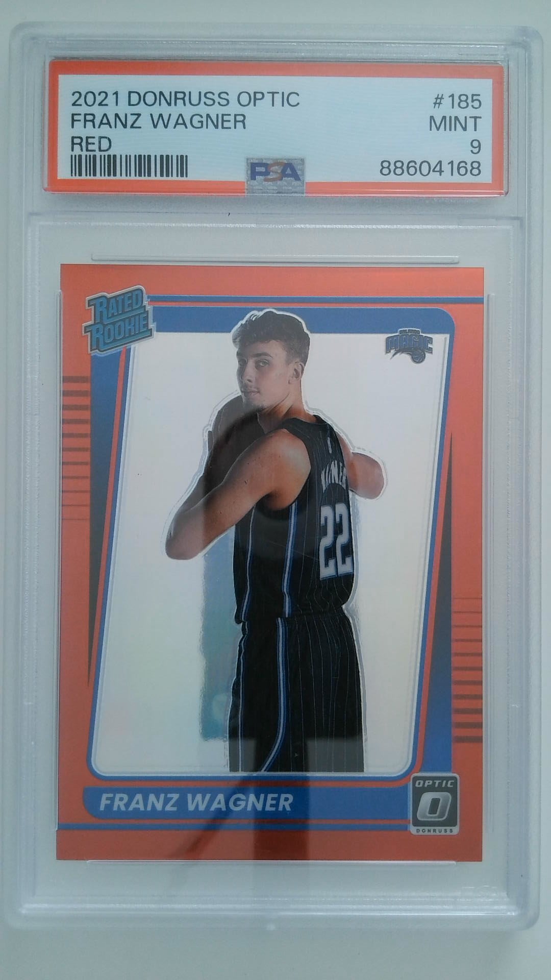 2021 Donruss Optic Red 55/99 Franz Wagner #185 RC PSA 9