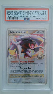 2021 Pokemon Celebrations Clas. Coll-Supreme Victors Garchomp C LV.X-Holo #145 PSA 10