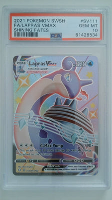 2021 Pokemon SWSH Shining Fates FA/LAPRAS VMAX #SV111 PSA 10
