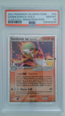 2021 Pokemon Celebrations Clas. Coll-DRGN. Frontiers Gardevoir EX-HOLO #93 PSA 10