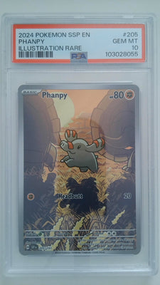 2024 Pokemon SSP EN Illustration Rare Phanpy #205 PSA 10