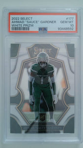 2022 Select White Prizm 32/35 Ahmad Sauce Gardner #177 RC PSA 10