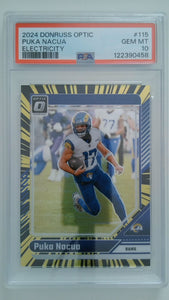 2024 Donruss Optic Electricity Puka Nacua #115 PSA 10