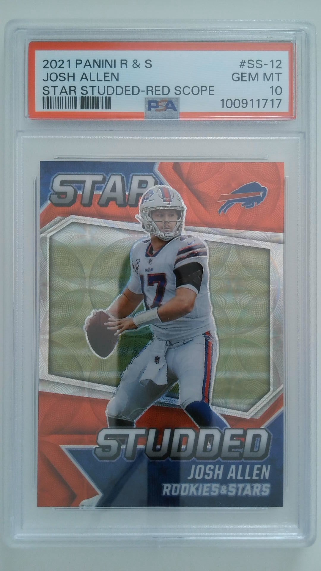 2021 Panini R&S Star Studded-Red Scope Josh Allen #SS-12 PSA 10