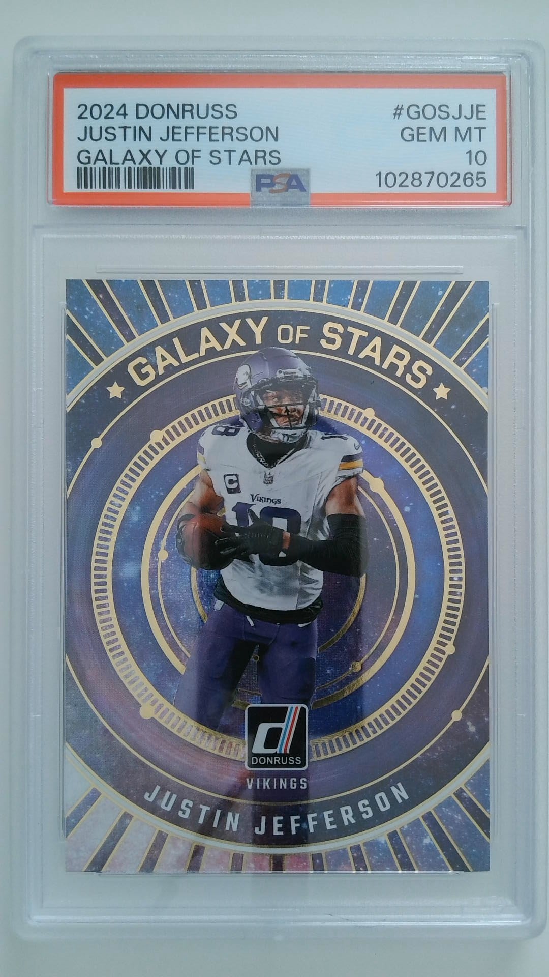 2024 Donruss Galaxy of Stars Justin Jefferson #GOSJJE PSA 10