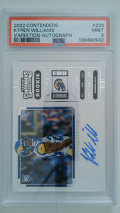 2022 Contenders Variation-Autograph Kyren Williams #229 RC PSA 9