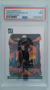 2024 Donruss Downtown! Marvin Harrison Jr. #12 RC PSA 9