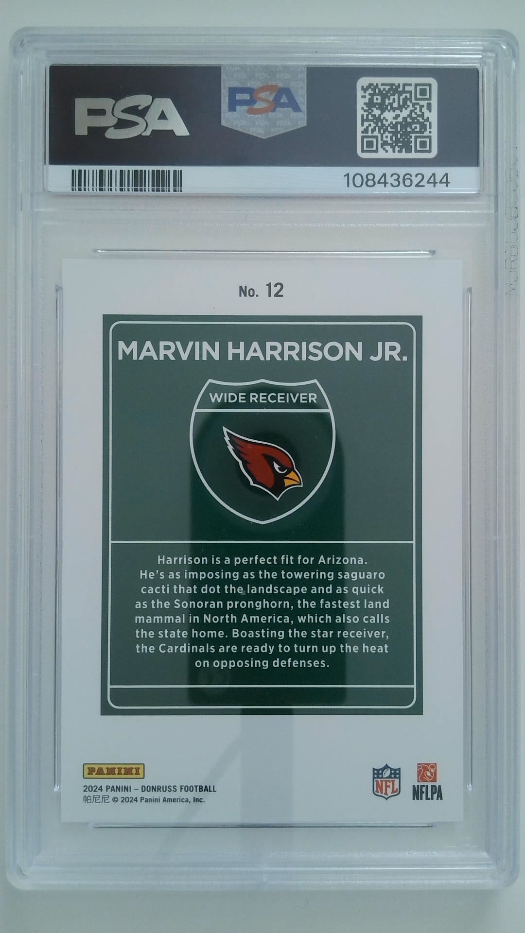 2024 Donruss Downtown! Marvin Harrison Jr. #12 RC PSA 9