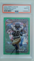 2024 Topps Chrome Green Sonar 02/99 Marshall Faulk #101 PSA 10