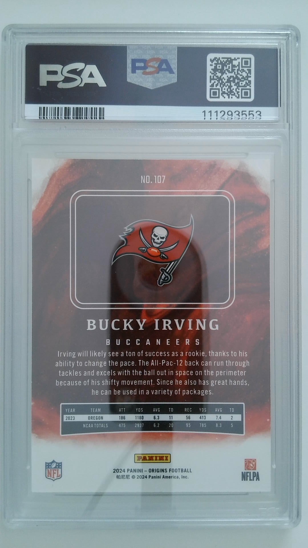 2024 Origins Bucky Irving #107 RC PSA 10
