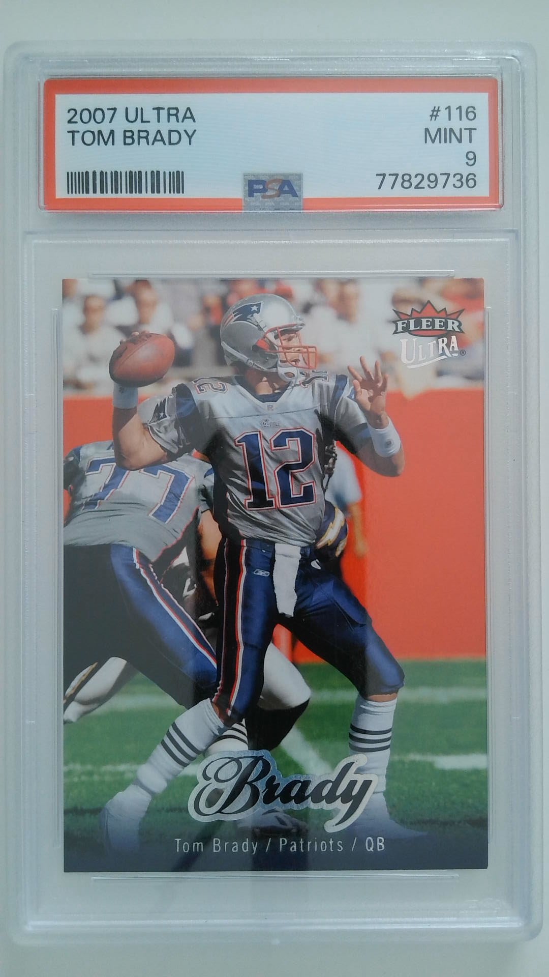 2007 Fleer Ultra Tom Brady #116 PSA 9