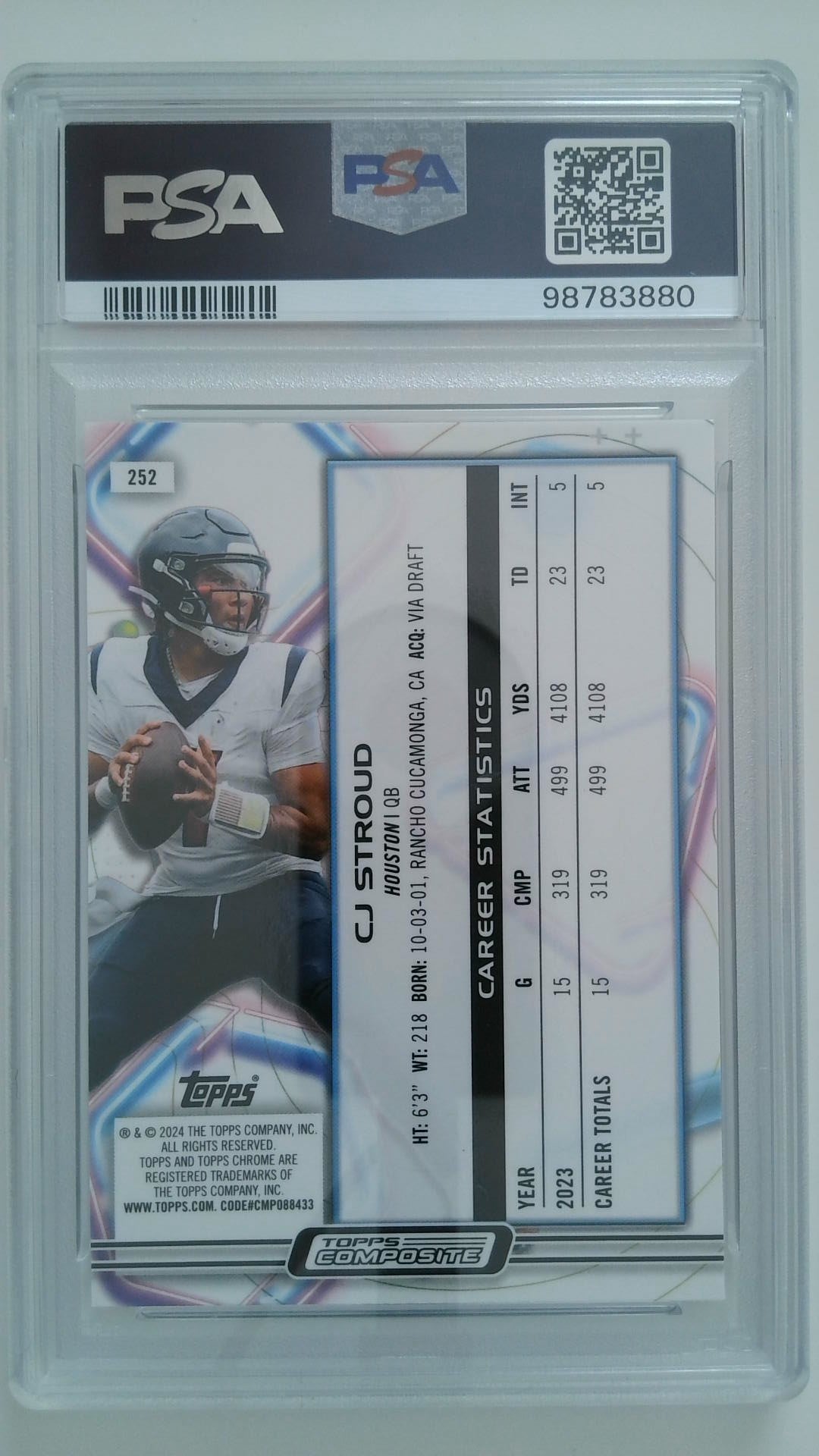 2023 Topps Composite Nucleus CJ Stroud #252 RC PSA 10