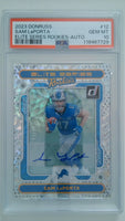 2023 Donruss Elite Series Rookies-Auto 39/99 Sam LaPorta #12 RC PSA 10