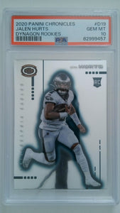 2020 Panini Chronicles Dynagon Rookies Jalen Hurts #D19 RC PSA 10