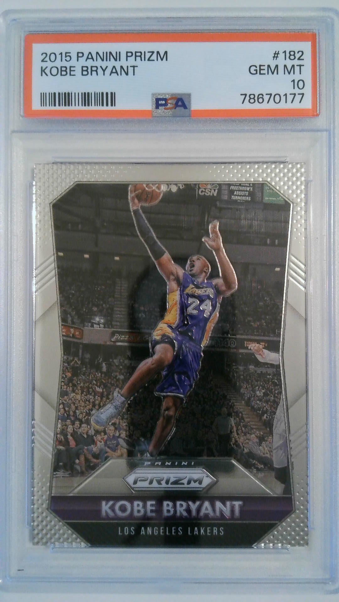 2015 Panini Prizm Kobe Bryant #182 PSA 10