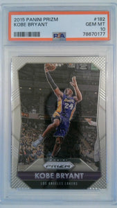 2015 Panini Prizm Kobe Bryant #182 PSA 10