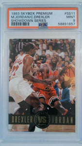 1993 Skybox Premium Showdown Series Michael Jordan / Clyde Drexler #SS11 PSA 9