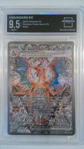 2023 Pokemon SV Obsidian Flame Secret FA Charizard EX #223 Arena Club 9.5