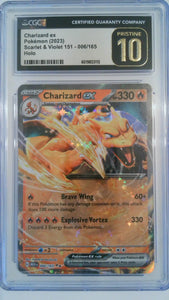 2023 Pokemon Scarlet & Violet 151 Charizard EX Holo #006/165 CGC 10