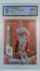 2023-24 Topps Chrome Sapphire Bundesliga Red 2/5 Angelo Stiller #90 Arena Club 10