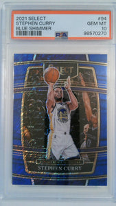 2021 Select Blue Shimmer Stephen Curry #94 PSA 10