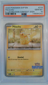 2025 Pokemon SVP EN Illustration Contest 2024 Pikachu #214 PSA 10