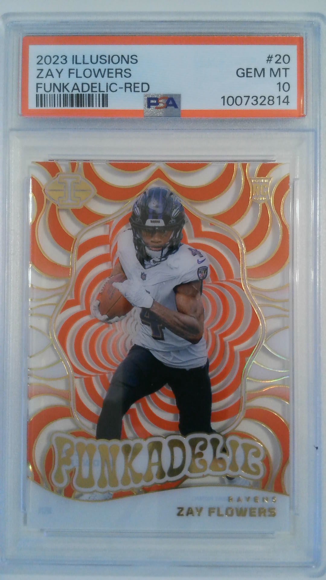 2023 Illusions Funkadelic-Red 061/199 Zay Flowers #20 PSA 10