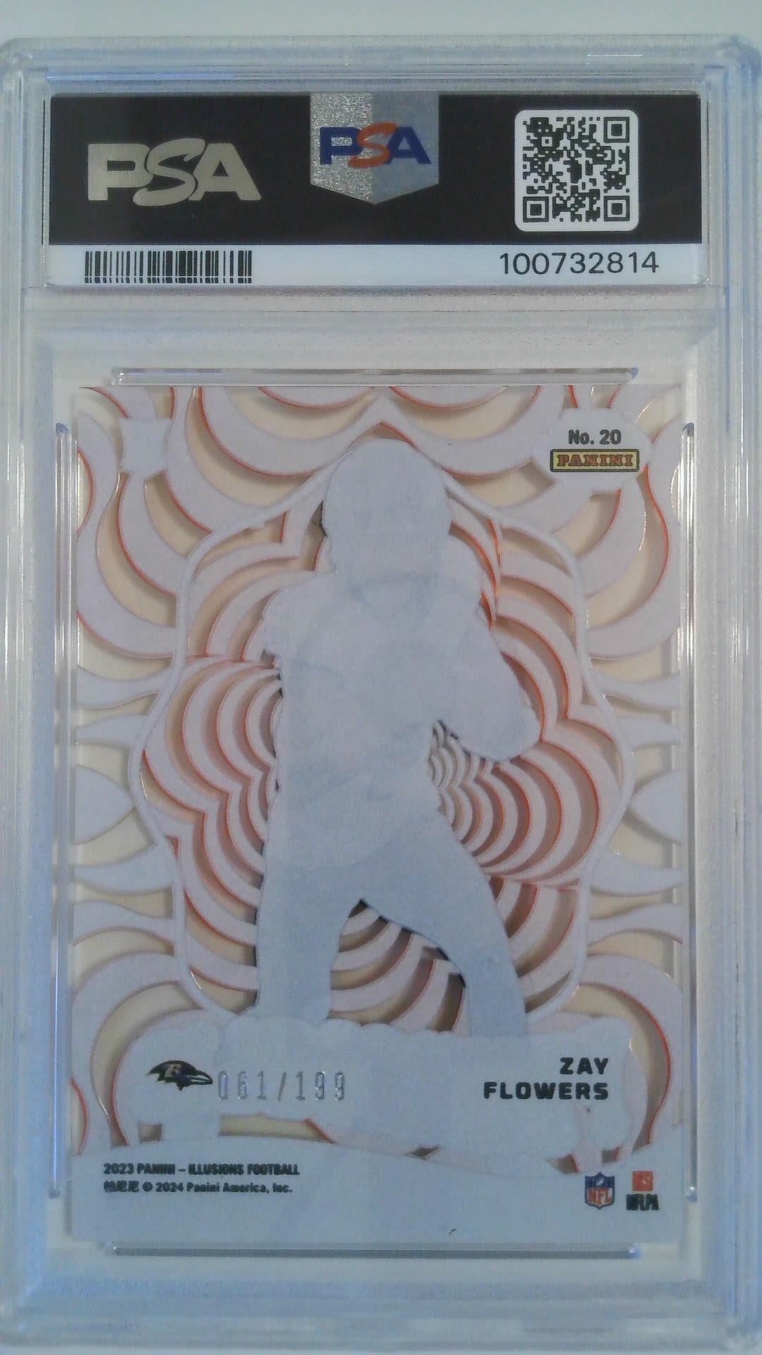 2023 Illusions Funkadelic-Red 061/199 Zay Flowers #20 PSA 10