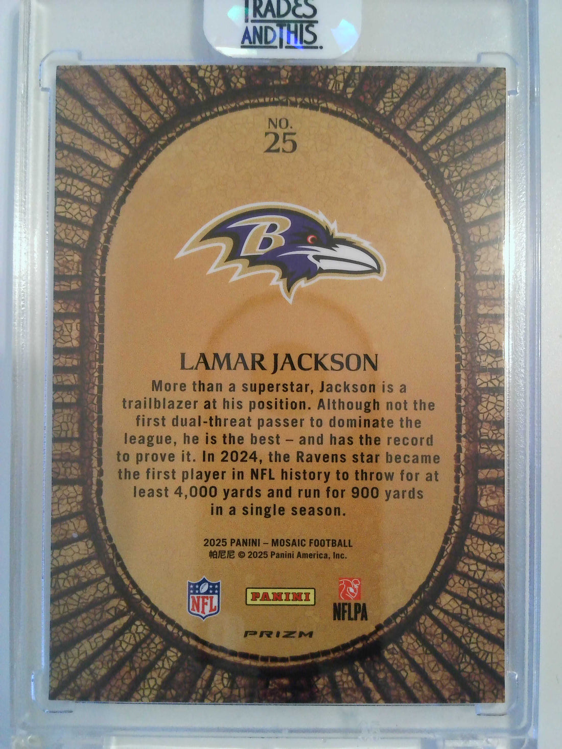 2025 Panini Mosaic Micro Mosaic Lamar Jackson #25