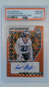2024 Mosaic Autograph Mosaic Red 139/199 Cooper Dejean #AMCDN RC PSA 10