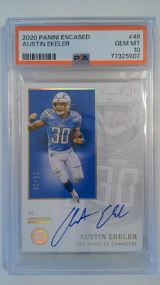 2020 Panini Encased Austin Ekeler #48 PSA 10