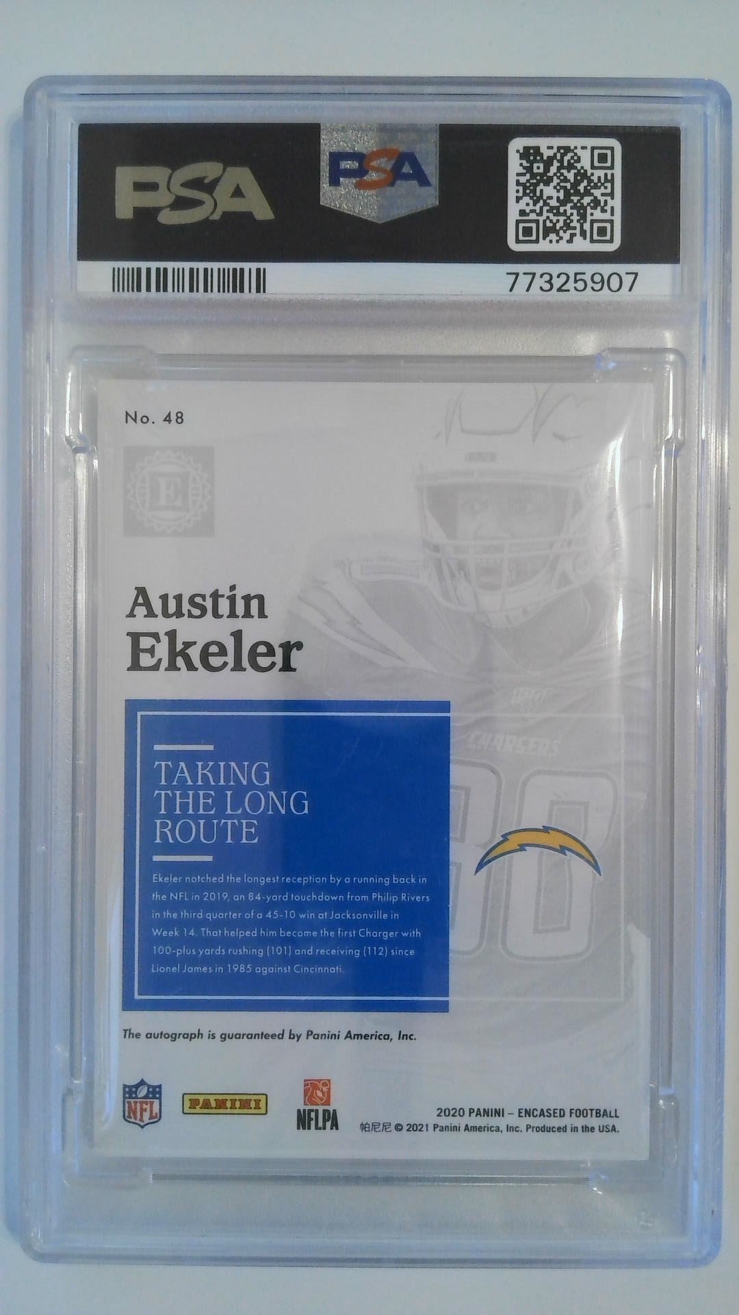 2020 Panini Encased Austin Ekeler #48 PSA 10