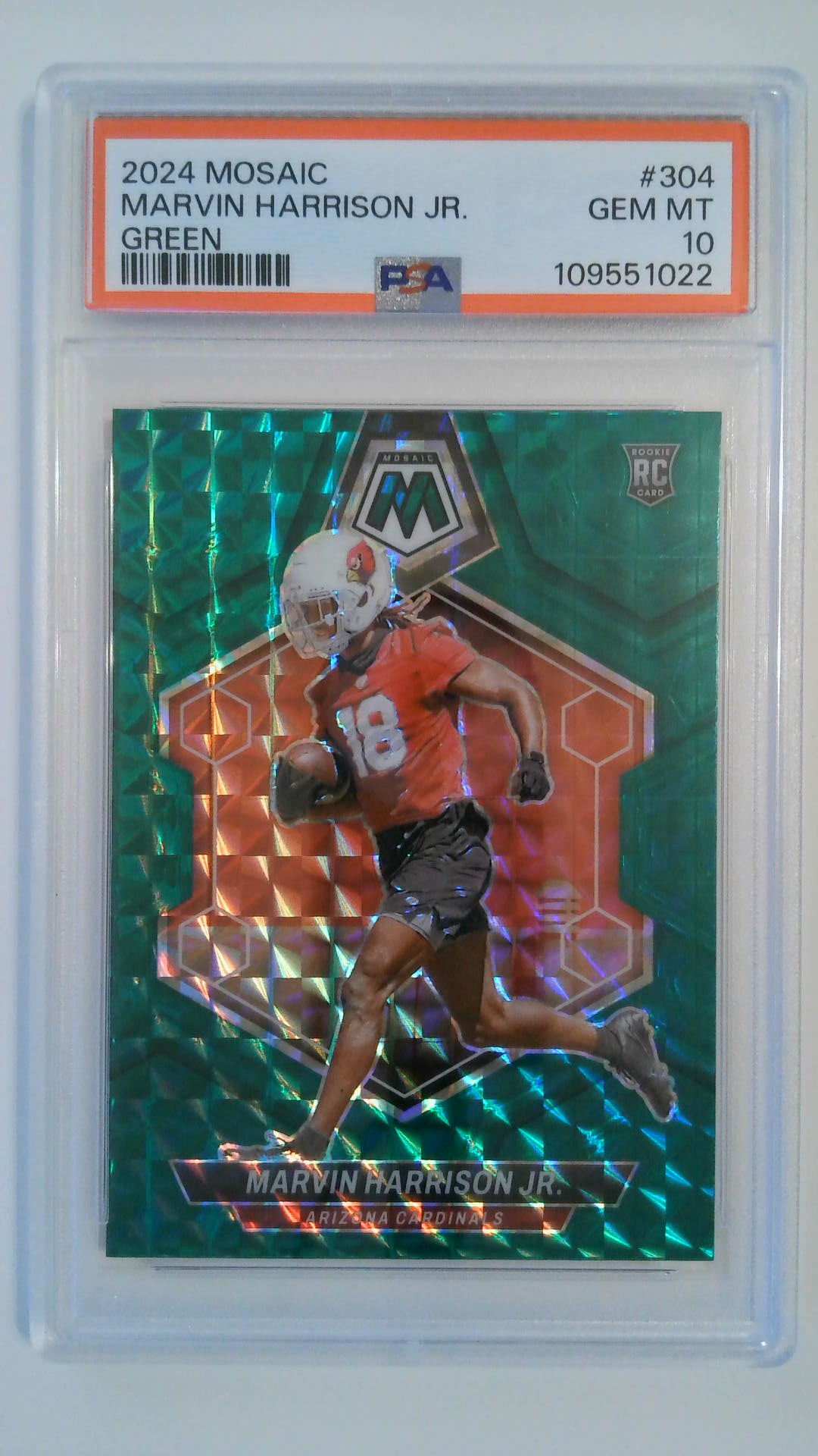 2024 Mosaic Green Marvin Harrison Jr. #304 RC PSA 10