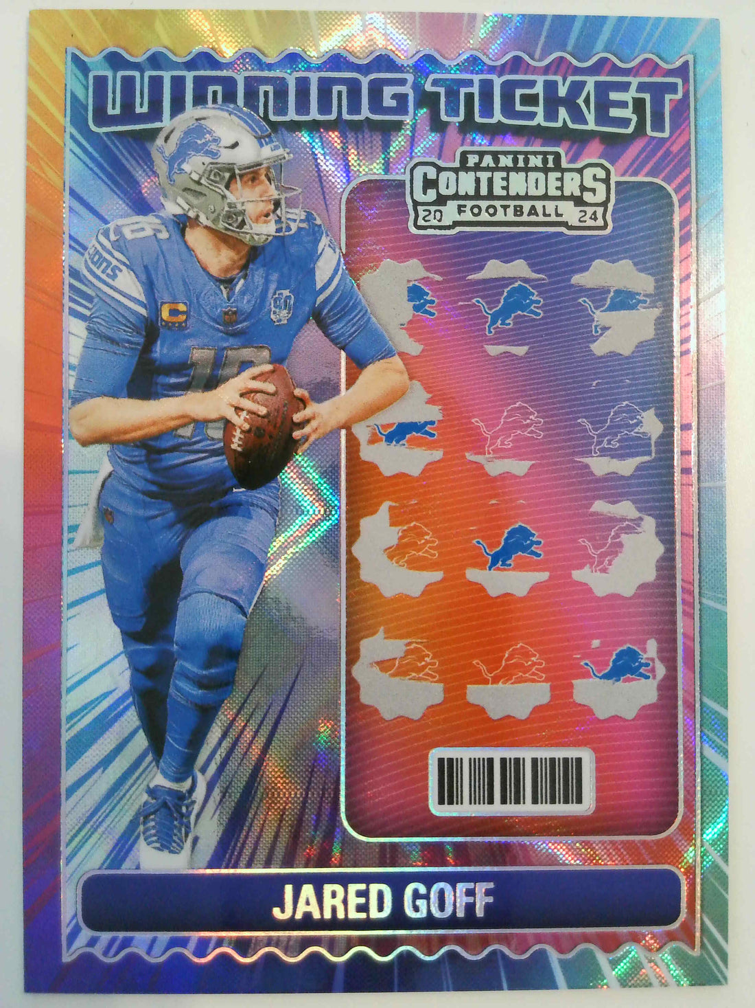 2024 Panini Contenders Winning Ticket Jared Goff #8