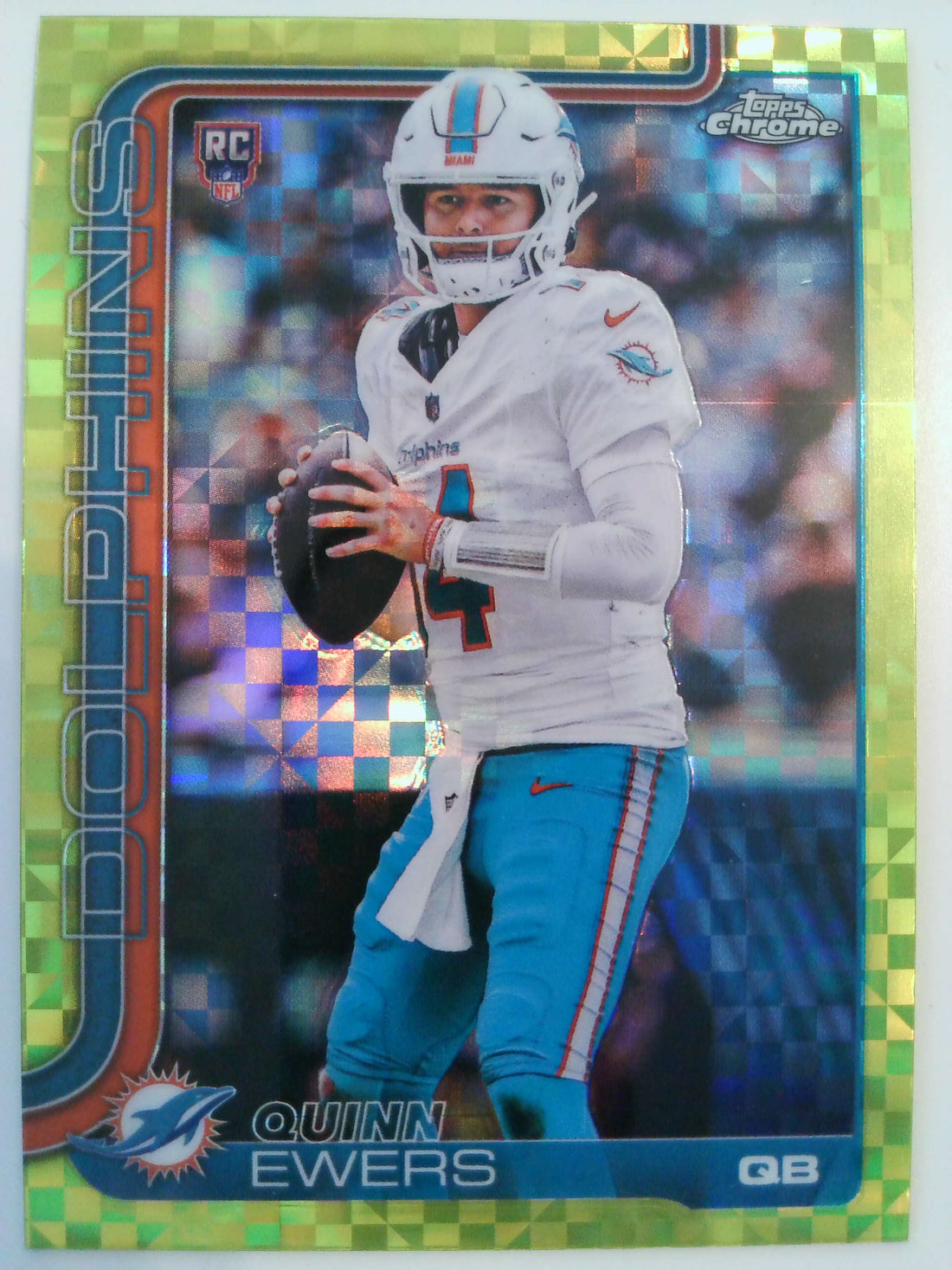 2025 Topps Chrome Lime Green X-Fractor Quinn Ewers #316 RC