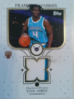 2025-26 Topps Franchise Fabrics Sion James #FF-SJ RC