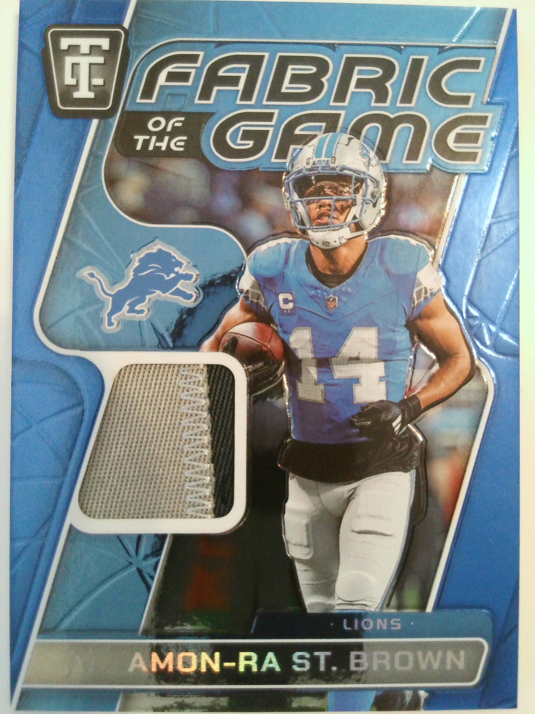2025 Panini Totally Certified Fabric of the Game 57/75 Amon-Ra St. Brown #FG-AMR