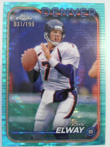 2024 Topps Chrome Football Aqua Hyper 031/199 John Elway #59