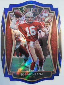 2020 Select Blue Die-Cut Prizm Joe Montana #118